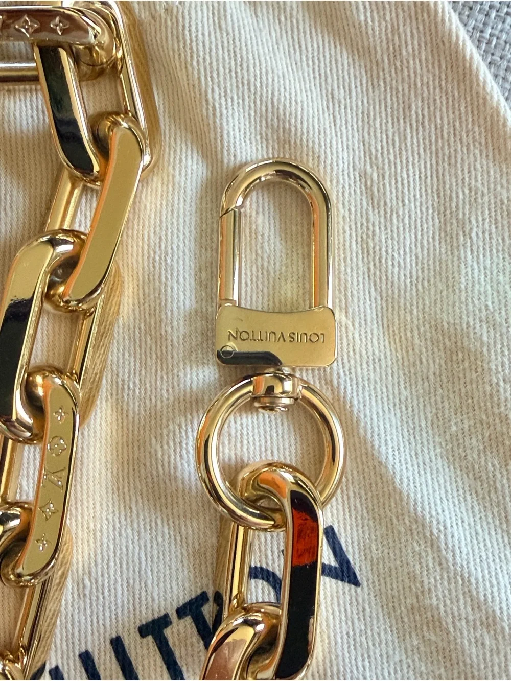 Louis Vuitton Coussin Gold Chain Strap Monogram Chunky Links w Box & Dust Bag - Picture 6 of 8